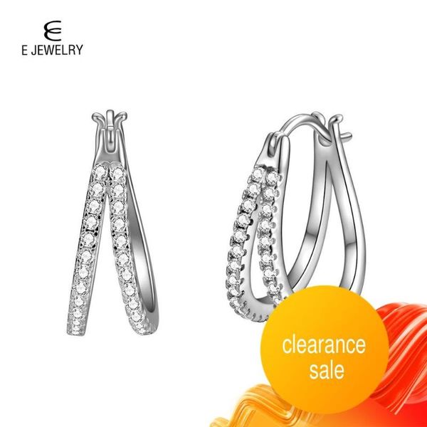 hoop & huggie e jewelry 925 sterling silver earrings for women 18k gold plated 2 layered white zircon round earring fashion ears, Golden;silver
hoop & huggie e jewelry 925 sterling silver earrings for women 18k gold plated 2 layered white zircon round earring fashion ears, Golden;silver