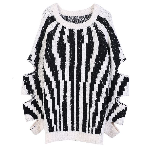 knits black white striped sweater women pullovers autumn winter thick sweaters cutout long sleeve o-neck knitted pullover
knits black white striped sweater women pullovers autumn winter thick sweaters cutout long sleeve o-neck knitted pullover
