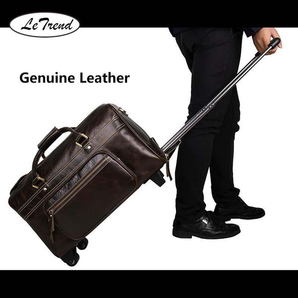 duffel bags letrend brown retro genuine leather travel men business rolling luggage suitcase wheels cabin trolley shoulder lapbag
duffel bags letrend brown retro genuine leather travel men business rolling luggage suitcase wheels cabin trolley shoulder lapbag