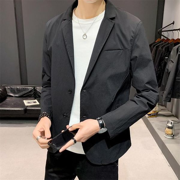 men's suits & blazers casual suit 2021 spring autumn fashion brand men blazer solid business office jacket, White;black
men's suits & blazers casual suit 2021 spring autumn fashion brand men blazer solid business office jacket, White;black