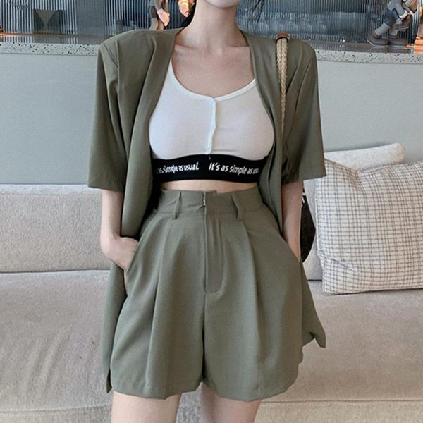 women's tracksuits loose casual three piece sets women jacket made of thin material + suspender vest high waist shorts ensemble femme 2, Gray
women's tracksuits loose casual three piece sets women jacket made of thin material + suspender vest high waist shorts ensemble femme 2, Gray