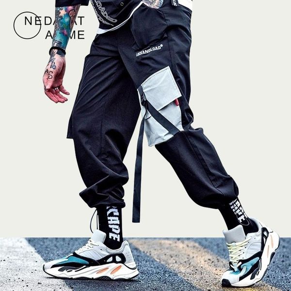 men pockets cargo harem pants mens casual joggers baggy tactical trousers harajuku streetwear hip hop fashion swag ribbon men's, Black
men pockets cargo harem pants mens casual joggers baggy tactical trousers harajuku streetwear hip hop fashion swag ribbon men's, Black