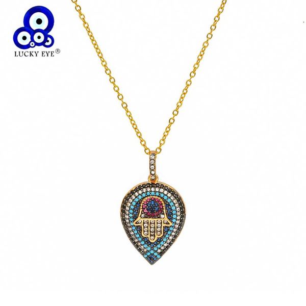 pendant necklaces lucky eye hamsa hand necklace gold color chain micro pave colorful zircon water drop for women female ey6647, Silver
pendant necklaces lucky eye hamsa hand necklace gold color chain micro pave colorful zircon water drop for women female ey6647, Silver
