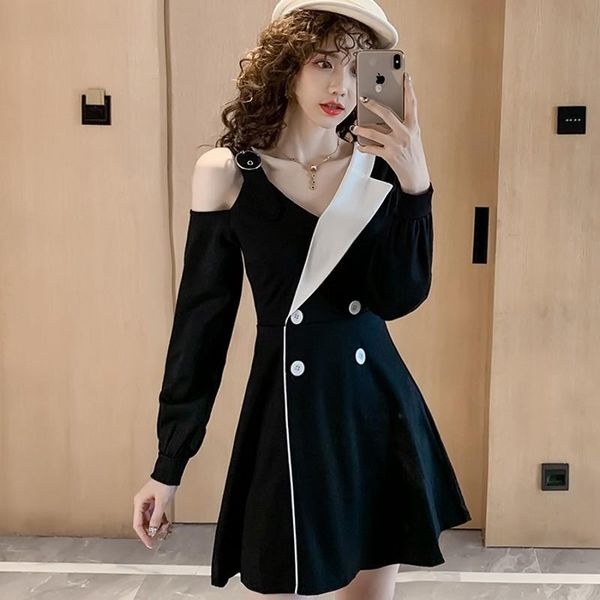 casual dresses 2021 spring night club off shoulder bandage female dress v-neck women autumn long sleeve high slit splicing color, Black;gray
casual dresses 2021 spring night club off shoulder bandage female dress v-neck women autumn long sleeve high slit splicing color, Black;gray