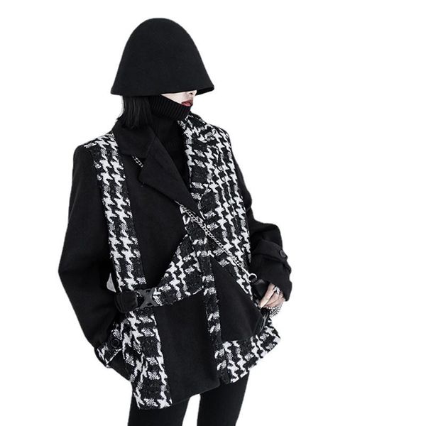 women's wool & blends loose fit black tweed big size warm woolen coat parkas long sleeve fashion tide autumn winter 2021 coats
women's wool & blends loose fit black tweed big size warm woolen coat parkas long sleeve fashion tide autumn winter 2021 coats