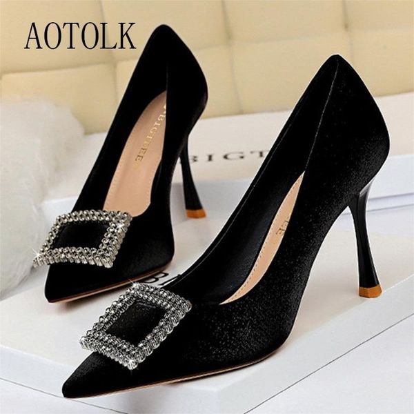 dress shoes women high heels brand pumps female fashion ladies shallow pointed toe rhinestone silk women's 2021 plus size 43 de, Black
dress shoes women high heels brand pumps female fashion ladies shallow pointed toe rhinestone silk women's 2021 plus size 43 de, Black
