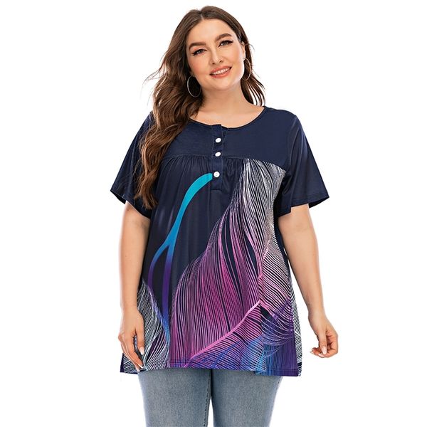 6xl plus size pritn t-shirts women summer short sleeve tee shirt female casual loose tshirt button ladies 210720, White
6xl plus size pritn t-shirts women summer short sleeve tee shirt female casual loose tshirt button ladies 210720, White