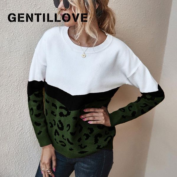 women's sweaters autumn 2021 o-neck casual loose knitting long sleeves fashion leopard sweater ladies oversize pullover, White;black
women's sweaters autumn 2021 o-neck casual loose knitting long sleeves fashion leopard sweater ladies oversize pullover, White;black