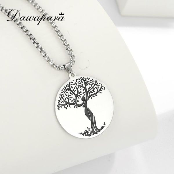 dawapara vintage tree of life round pendant necklace stainless steel tenacious vitality amulet necklaces, Silver
dawapara vintage tree of life round pendant necklace stainless steel tenacious vitality amulet necklaces, Silver
