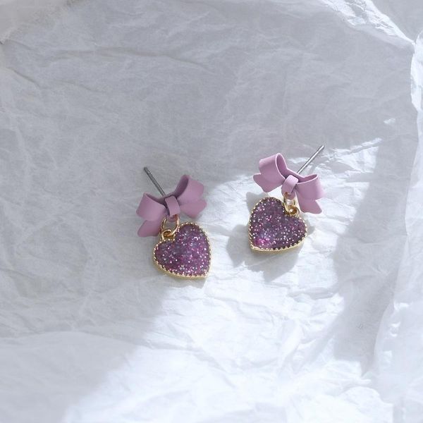 dangle & chandelier korean fashion bowknot frosted heart-shaped drop earrings for women statement ear jewelry gifts, Silver
dangle & chandelier korean fashion bowknot frosted heart-shaped drop earrings for women statement ear jewelry gifts, Silver