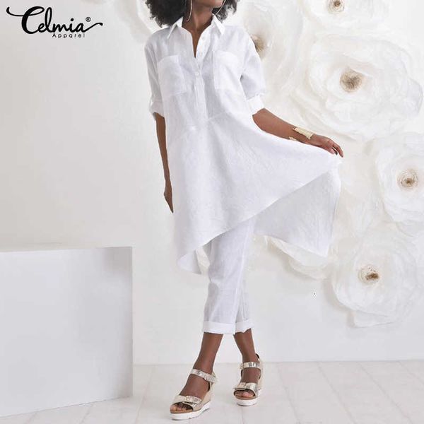 women's blouses & shirts blouses asymmetrical shirt celmia autumn long sleeve casual button tunic loose plus size blusas femi q8qn, White
women's blouses & shirts blouses asymmetrical shirt celmia autumn long sleeve casual button tunic loose plus size blusas femi q8qn, White