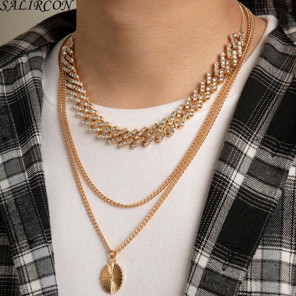 pendant necklaces cuban luxury iced out rhinestone clavicle choker necklace for women punk geometric fashion adjustable jewelry, Silver
pendant necklaces cuban luxury iced out rhinestone clavicle choker necklace for women punk geometric fashion adjustable jewelry, Silver