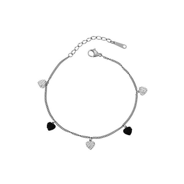 charm bracelets heart bracelet stainless steel white black chains women wrist for girls valentine's day jewelry gift, Golden;silver
charm bracelets heart bracelet stainless steel white black chains women wrist for girls valentine's day jewelry gift, Golden;silver