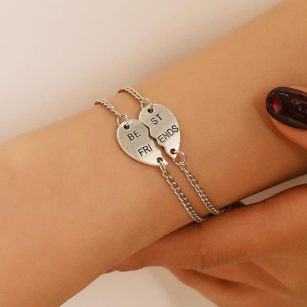 charm bracelets 2 pcs/set fashion friends for women girls puzzle heart bangles friendship forever jewelry gift, Golden;silver
charm bracelets 2 pcs/set fashion friends for women girls puzzle heart bangles friendship forever jewelry gift, Golden;silver