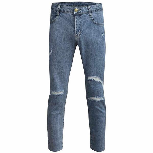 men's pants shujin shredded feet with stretch denim casual motorcycle jeans 2021 fashion zipper, Black
men's pants shujin shredded feet with stretch denim casual motorcycle jeans 2021 fashion zipper, Black