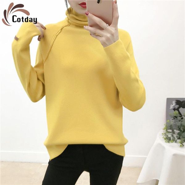 women's sweaters cotday turtleneck slim was thin knit sweater yellow women autumn winter thick shirt female pullover, White;black
women's sweaters cotday turtleneck slim was thin knit sweater yellow women autumn winter thick shirt female pullover, White;black