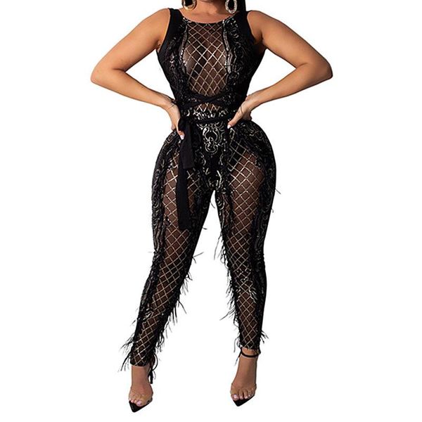 women's jumpsuits & rompers 2021 nightclub perspective backless fashion sequins dinner playsuits club bodysuits, Black;white
women's jumpsuits & rompers 2021 nightclub perspective backless fashion sequins dinner playsuits club bodysuits, Black;white