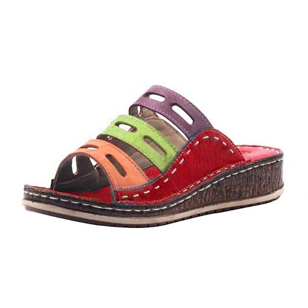 women slippers summer wedge heel shoes retro stitching low beach open peep toe platform sandals slides woman shoe, Black
women slippers summer wedge heel shoes retro stitching low beach open peep toe platform sandals slides woman shoe, Black