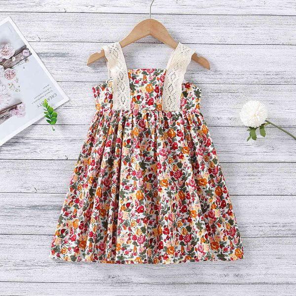 summer sleeveless dresses for girls baby clothes cute floral lace stitching strap princess dress 1-5 years 210515, Red;yellow
summer sleeveless dresses for girls baby clothes cute floral lace stitching strap princess dress 1-5 years 210515, Red;yellow