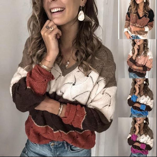 women sweater autumn winter v neck long sleeve fashion patchwork thick pullover casual plus size, White;black
women sweater autumn winter v neck long sleeve fashion patchwork thick pullover casual plus size, White;black