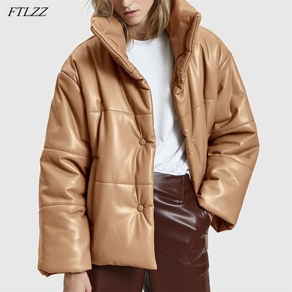 women winter fashion pu faux leather coats elegant solid cotton jackets high imitation warm thick parkas 210430, Black
women winter fashion pu faux leather coats elegant solid cotton jackets high imitation warm thick parkas 210430, Black