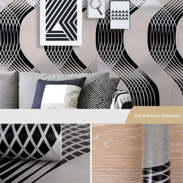 10mÃ45cm modern waterproof black wave self adhesive wallpaper moisture-proof contact paper living room fashion wall stickers wallpapers
10mÃ45cm modern waterproof black wave self adhesive wallpaper moisture-proof contact paper living room fashion wall stickers wallpapers