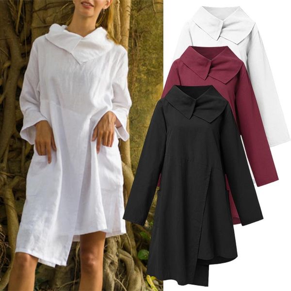 casual dresses womens streetwear ropa de mujer irregular knee legth party holiday stylish autumn dress solid cotton femme s-5xl, Black;gray
casual dresses womens streetwear ropa de mujer irregular knee legth party holiday stylish autumn dress solid cotton femme s-5xl, Black;gray