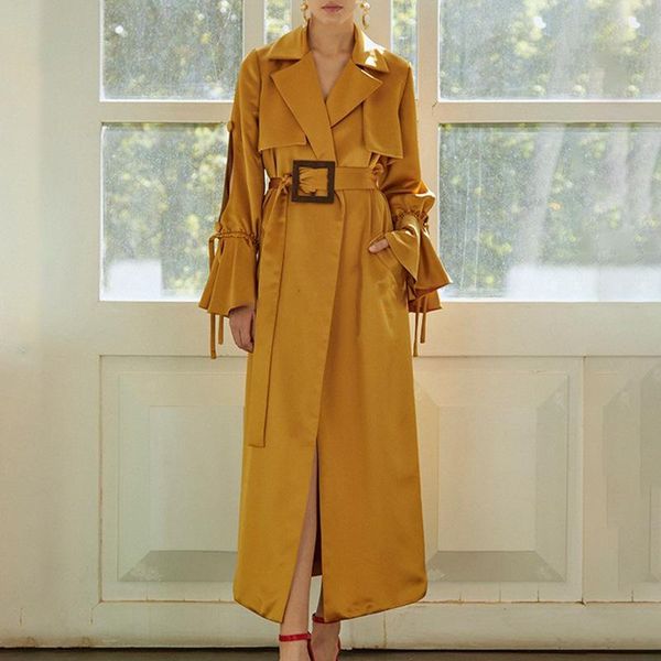 women's trench coats spring ladies windbreaker fashion temperament british style straight long-sleeved belt all-match jacket women, Tan;black
women's trench coats spring ladies windbreaker fashion temperament british style straight long-sleeved belt all-match jacket women, Tan;black