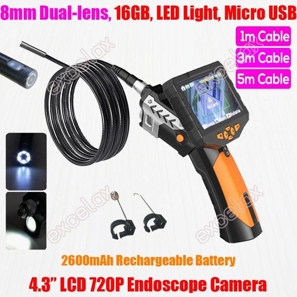 handheld 8mm dual lens 1m 3m 5m 4.3" lcd monitor led light snake tube pipe inspection borescope ip cameras
handheld 8mm dual lens 1m 3m 5m 4.3" lcd monitor led light snake tube pipe inspection borescope ip cameras
