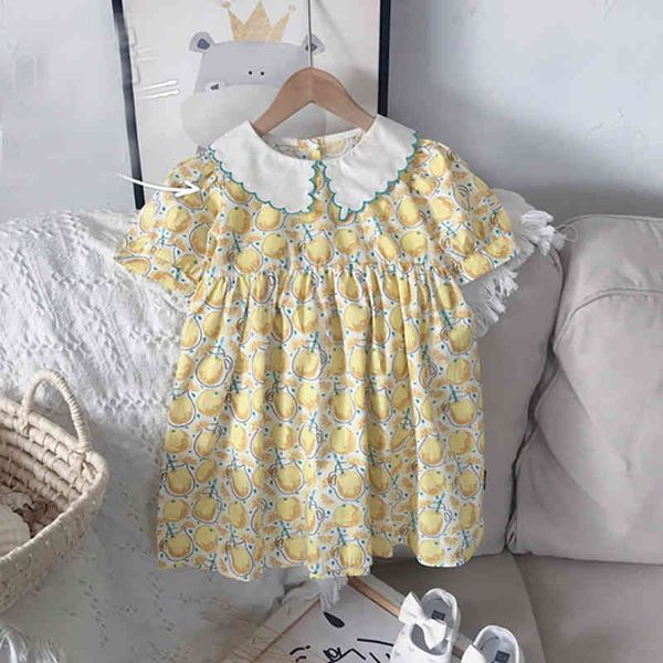summer children's dress fashion short-sleeve lapel print girls kids clothes sweet princess 210515, Red;yellow
summer children's dress fashion short-sleeve lapel print girls kids clothes sweet princess 210515, Red;yellow