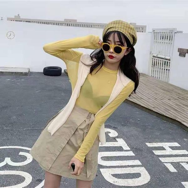 women's t-shirt in the early spring of 2021, a wild korean version hollow super fairy summer fashion casual bottoming shirt s, White
women's t-shirt in the early spring of 2021, a wild korean version hollow super fairy summer fashion casual bottoming shirt s, White