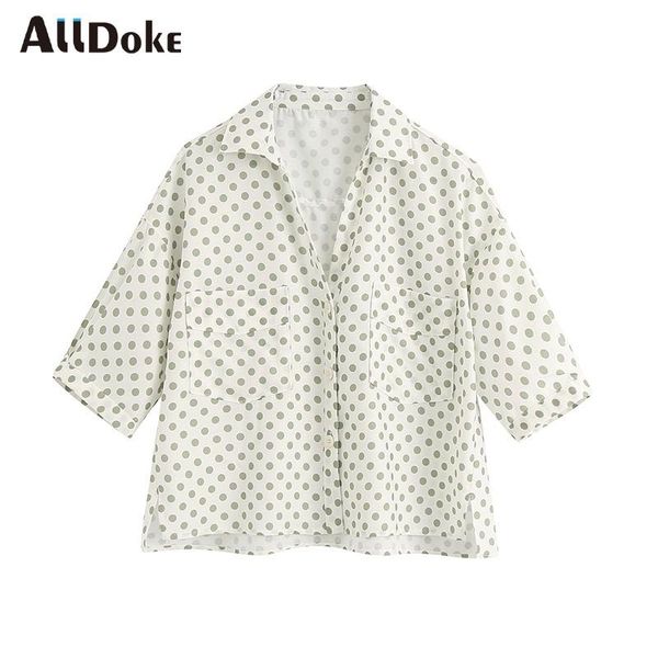 women's blouses & shirts alldoke vintage polka dot casual blouse women summer turn down collar short sleeve shirt double pockets blusa, White
women's blouses & shirts alldoke vintage polka dot casual blouse women summer turn down collar short sleeve shirt double pockets blusa, White