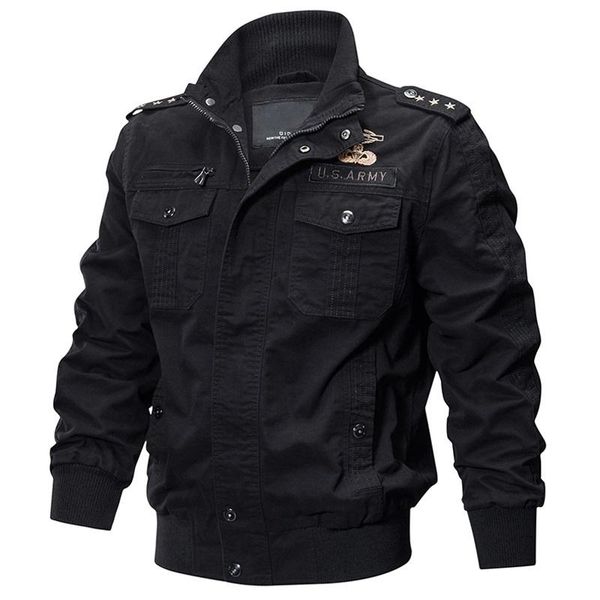 men's jackets military bomber jacket men spring autumn casual cotton washed coats plus size 5xl 6xl embroidery cargo pilot flight army, Black;brown
men's jackets military bomber jacket men spring autumn casual cotton washed coats plus size 5xl 6xl embroidery cargo pilot flight army, Black;brown