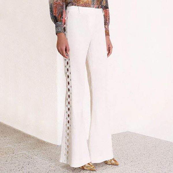women's pants & capris high street stylish 2021 designer hollow out flare, Black;white
women's pants & capris high street stylish 2021 designer hollow out flare, Black;white