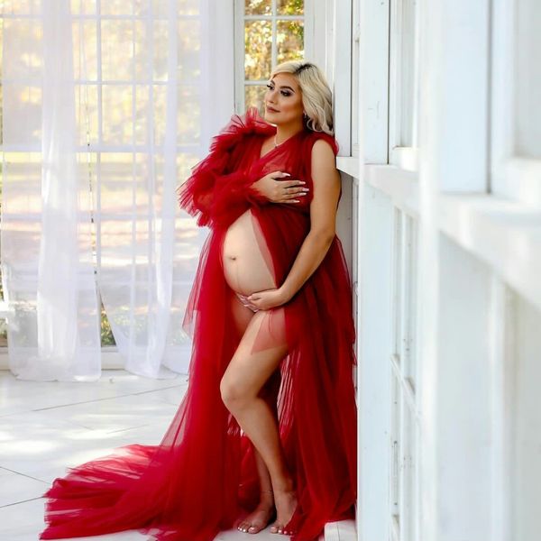red v neck evening dress tulle one shoulder front split a line prom gowns for pregnant women vestido de novia, Black;red
red v neck evening dress tulle one shoulder front split a line prom gowns for pregnant women vestido de novia, Black;red