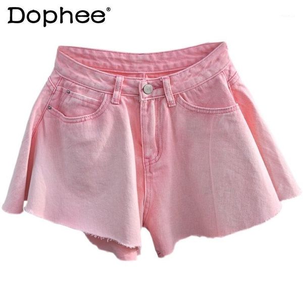 women's shorts 2021 summer fashion short pants high waist loose slimming all-match simple a- line denim for women, White;black
women's shorts 2021 summer fashion short pants high waist loose slimming all-match simple a- line denim for women, White;black