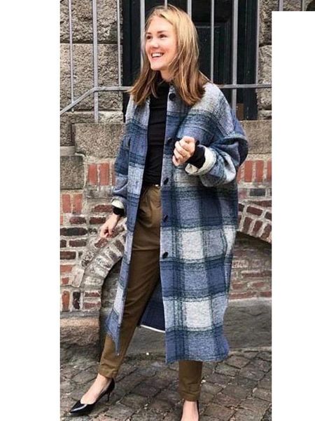 women's wool & blends women blend contrast color contour gingham checkered long style jacket outerwear - ladies plaid coat, Black
women's wool & blends women blend contrast color contour gingham checkered long style jacket outerwear - ladies plaid coat, Black