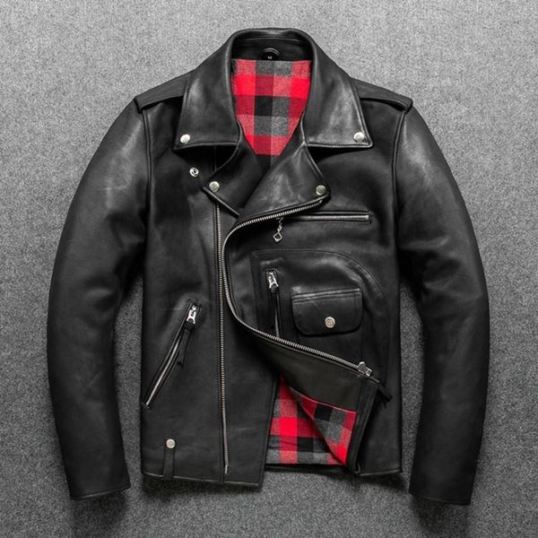 men's leather & faux men jackets cowhide motorcycle genuine motor clothing thick coat, Black
men's leather & faux men jackets cowhide motorcycle genuine motor clothing thick coat, Black