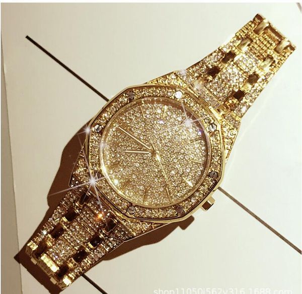 wristwatches men women watch crystal bracelet golden/silver plated big dial male ladies shining dress quartz, Slivery;brown
wristwatches men women watch crystal bracelet golden/silver plated big dial male ladies shining dress quartz, Slivery;brown