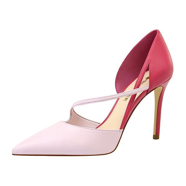 korean fashion sweet high heels shallow mouth pointed toe color matching hollow women's shoes dress, Black
korean fashion sweet high heels shallow mouth pointed toe color matching hollow women's shoes dress, Black