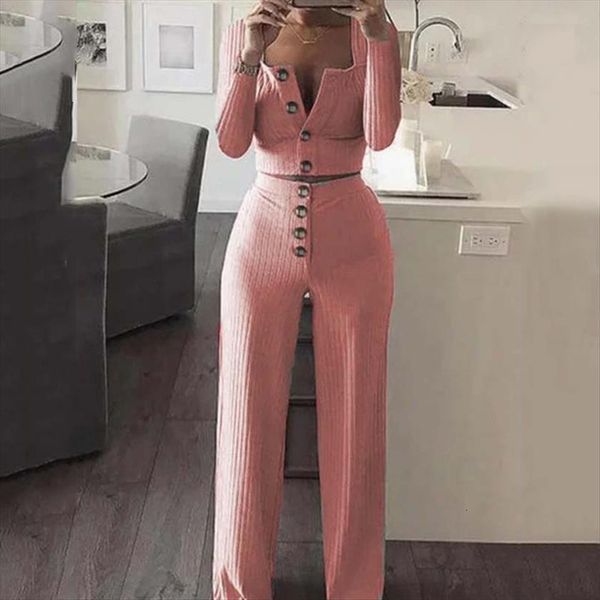 autumn knitted lounge set womens pants ribbed wear loungewear button long sleeve tracksuit two piece outfits, White
autumn knitted lounge set womens pants ribbed wear loungewear button long sleeve tracksuit two piece outfits, White