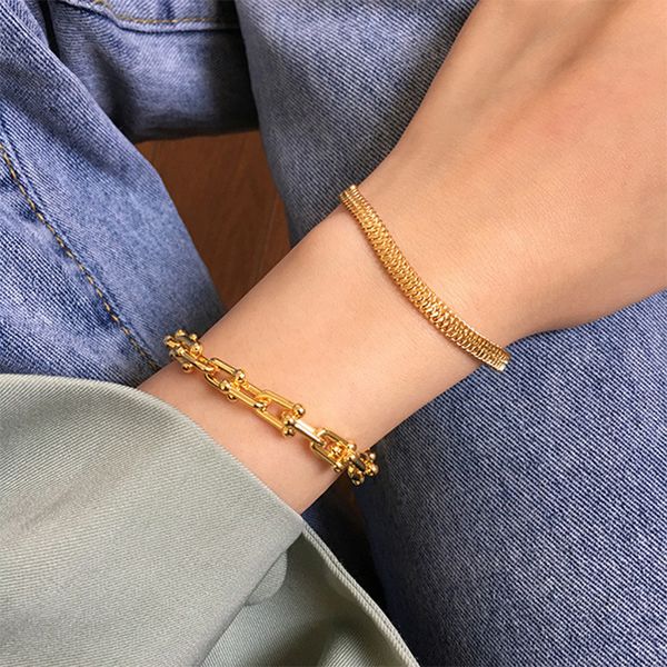 snake bone gold bracelet simple european and american ins wind stacking woven soft flat chain stainless steel jewelry does not fade is not a, Golden;silver
snake bone gold bracelet simple european and american ins wind stacking woven soft flat chain stainless steel jewelry does not fade is not a, Golden;silver
