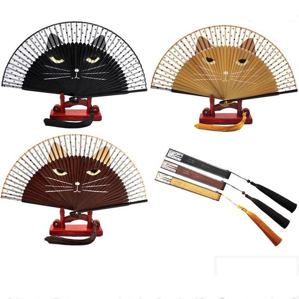 fan folding chinese style craft japanese small painted cat bamboo hand-painted dancing silk female electric fans
fan folding chinese style craft japanese small painted cat bamboo hand-painted dancing silk female electric fans