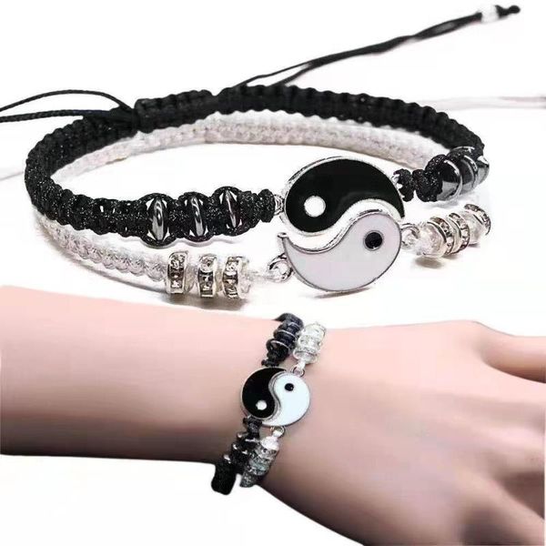 charm bracelets 2pcs tai chi yin yang couple bracelet alloy adjustable braided chain lover necklace jewelry, Golden;silver
charm bracelets 2pcs tai chi yin yang couple bracelet alloy adjustable braided chain lover necklace jewelry, Golden;silver