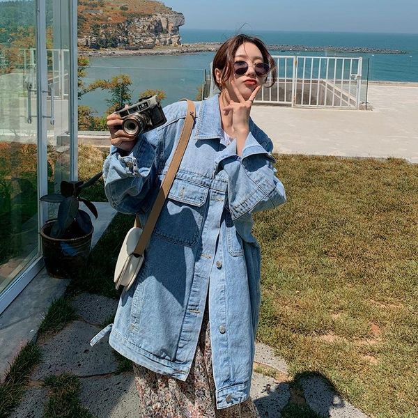 women's jackets oversize loose lapel single-row buckle medium-length q086, Black;brown
women's jackets oversize loose lapel single-row buckle medium-length q086, Black;brown