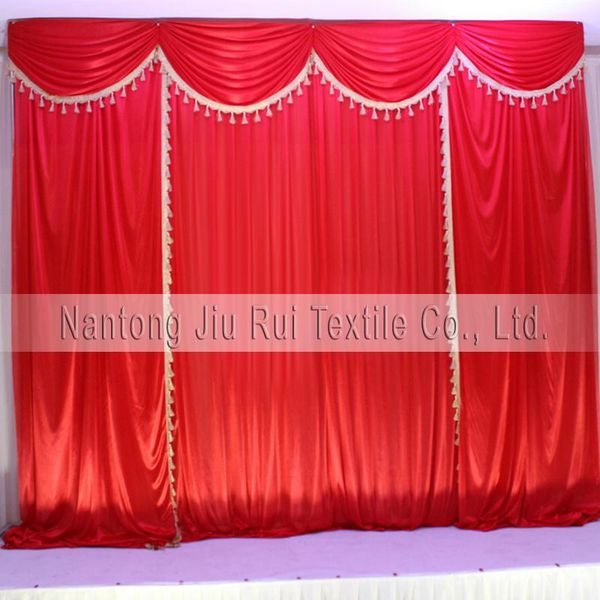 party decoration red white ice silk 3mx3m swags drapes with tassels wedding backdrop curtain
party decoration red white ice silk 3mx3m swags drapes with tassels wedding backdrop curtain