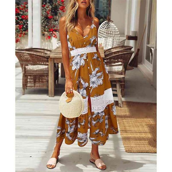 summer boho women maxi dress vintage floral print white lace long tunic beach 210513, Black;gray
summer boho women maxi dress vintage floral print white lace long tunic beach 210513, Black;gray