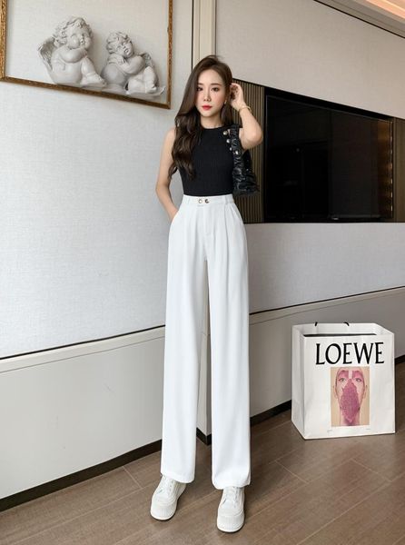 women's pants & capris 2021 summer wide legs high waist full length loose white black casual long ice silk, Black;white
women's pants & capris 2021 summer wide legs high waist full length loose white black casual long ice silk, Black;white