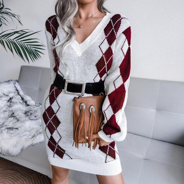 casual dresses women geometric knit dress fall winter lace up knot sweater a-line plaid print warm pullover vestido femme robe pull 2021, Black;gray
casual dresses women geometric knit dress fall winter lace up knot sweater a-line plaid print warm pullover vestido femme robe pull 2021, Black;gray