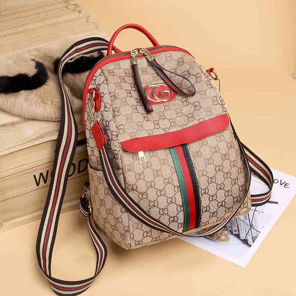 fashion backpack women's printed contrast backpack high-capacity one shoulder travel bag handbags
fashion backpack women's printed contrast backpack high-capacity one shoulder travel bag handbags